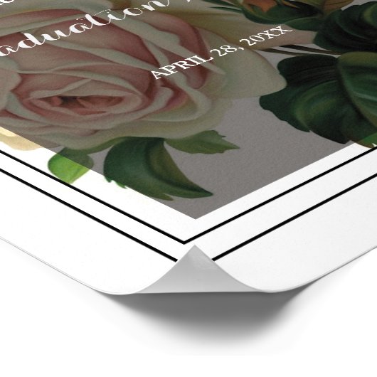 Romantische Blume Abschluss Poster (Ecke)