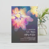 Romantische Blume Aquarellparty Einladung (Stehend Vorderseite)