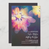 Romantische Blume Aquarellparty Einladung (Vorne/Hinten)