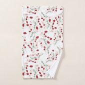 Romantische Blume Badhandtuch Set (Handtuch)