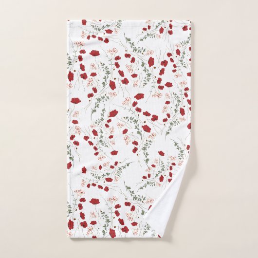 Romantische Blume Badhandtuch Set (Handtuch)