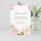 Romantische Blume Begleitkarte (Stehend Vorderseite)