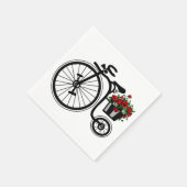 Romantische Blume Bike Neapel - Farbe oder Text Serviette (Ecke)