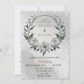 Romantische Blume Botanische Hochzeit Einladung (Vorderseite)