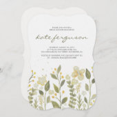 Romantische Blume Brautparty Wasserfarben Einladung (Vorne/Hinten)