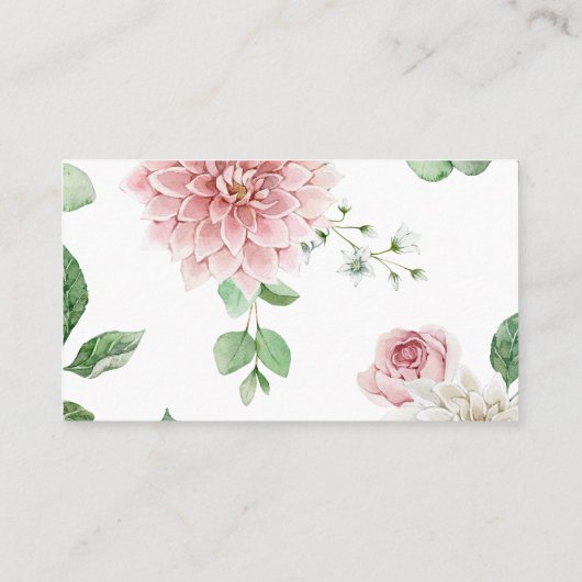 Romantische Blume buchen Kinderbuchkarte Begleitkarte (Rückseite)