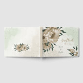 romantische Blume Champagner Gästebuch (Voll)