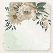 romantische Blume Champagner Rechteckiger Pappuntersetzer (Vorderseite)