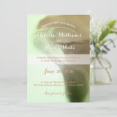 Romantische Blume Detail Hochzeit Einladung (Stehend Vorderseite)