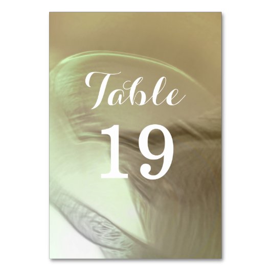 Romantische Blume Detail Hochzeit Tischnummer (Vorderseite)