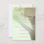 Romantische Blume Detail UAWG RSVP Karte (Vorderseite)