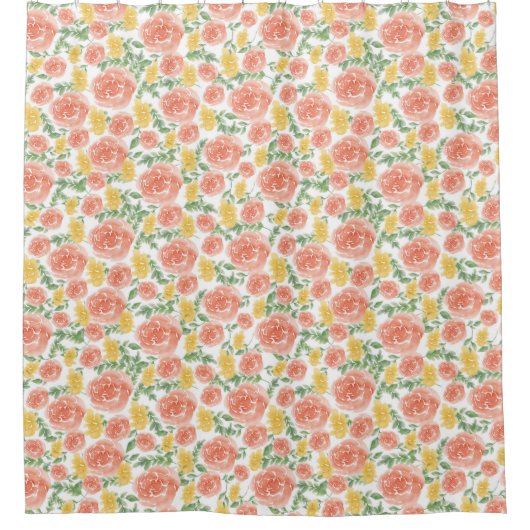 Romantische Blume Duschvorhang (Vorderseite)
