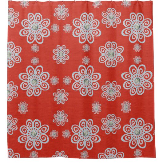 Romantische Blume - Duschvorhang (Vorderseite)