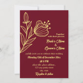 Romantische Blume Einladung (Vorderseite)