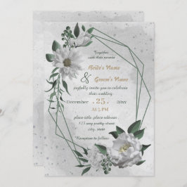 romantische Blume Einladung