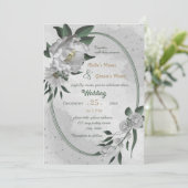 romantische Blume Einladung (Stehend Vorderseite)