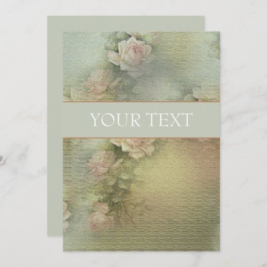 Romantische Blume - Einladungskarte Einladung (Vorne/Hinten)