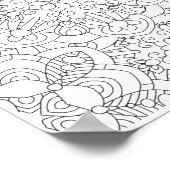 Romantische Blume - Erweiterte Farbseiten Poster (Ecke)