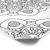 Romantische Blume - Erweiterte Farbseiten Poster (Ecke)