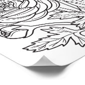 Romantische Blume - Erweiterte Farbseiten Poster (Ecke)