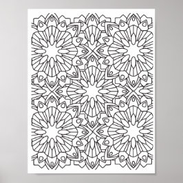 Romantische Blume - Erweiterte Farbseiten Poster