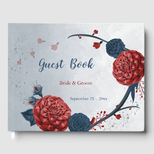 Romantische Blume Gästebuch (Vorderseite)