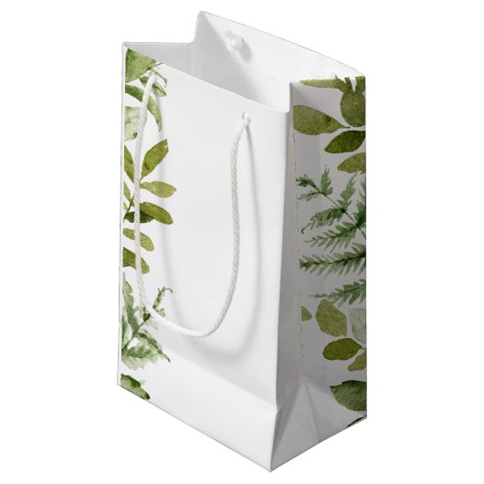 Romantische Blume Gastgeschenk Hochzeit Geschenkta Kleine Geschenktüte (Vorderseite Schrägansicht)