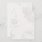 Romantische Blume Goldene Wraath-Arch-Hochzeit Einladung (Rückseite)