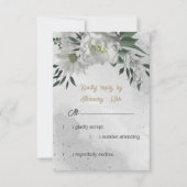 Romantische Blume Grünpflanzen botanische Hochzeit RSVP Karte (Vorderseite)
