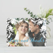 Romantische Blume | Hochzeit Danke (Stehend Vorderseite)