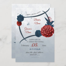 romantische Blume Hochzeit der Marine und Bordeaux