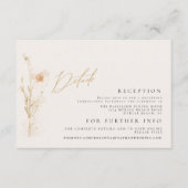 Romantische Blume Hochzeit mit Gold und Blush Begleitkarte (Vorderseite)