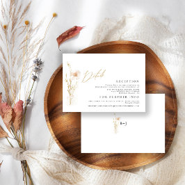 Romantische Blume Hochzeit mit Gold und Blush Begleitkarte