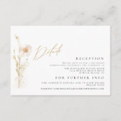 Romantische Blume Hochzeit mit Gold und Blush Begleitkarte (Vorderseite)