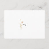 Romantische Blume Hochzeit mit Gold und Blush Begleitkarte (Rückseite)