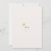 Romantische Blume Hochzeit mit Gold und Blush Einladung (Rückseite)