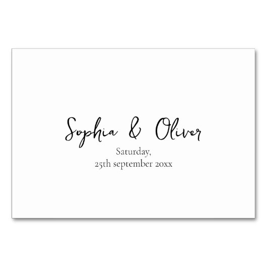 Romantische Blume Hochzeit Tischnummer (Rückseite)