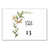 Romantische Blume Hochzeit Tischnummer (Vorderseite)