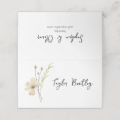 Romantische Blume Hochzeiten Platzkarten (Außenseite Aufgefaltet)