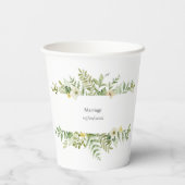 Romantische Blume Hochzeitsfeier Pappbecher (Rückseite)