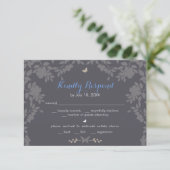 Romantische Blume | HochzeitsrSVP RSVP Karte (Stehend Vorderseite)