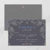 Romantische Blume | HochzeitsrSVP RSVP Karte (Vorne/Hinten)