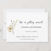 Romantische Blume Hochzeitsstimmung speichern Einladung (Rückseite)