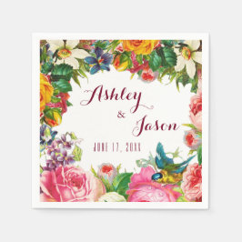 Romantische Blume im Wasserbereich Serviette