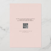 Romantische Blume im Wasserfarbengarten QR Code Ho Folieneinladung (Rückseite)