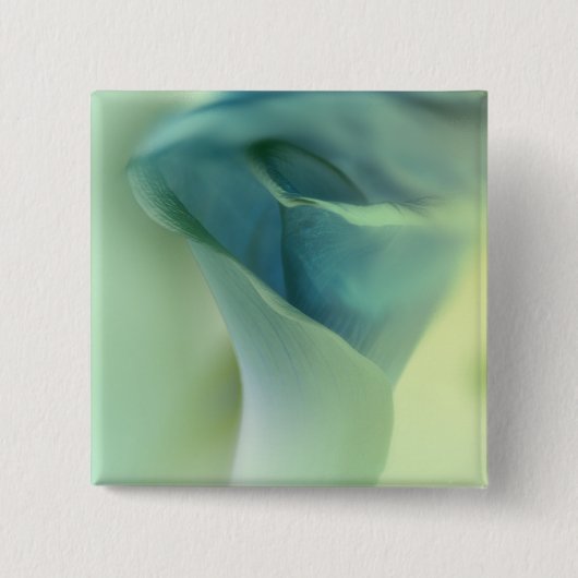 Romantische Blume in Blautönen Button (Vorderseite)