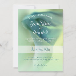 Romantische Blume in Blautönen Hochzeit Einladung