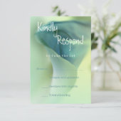 Romantische Blume in Blue Tones UAWG RSVP Karte (Stehend Vorderseite)