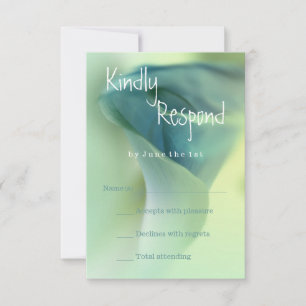 Romantische Blume in Blue Tones UAWG RSVP Karte