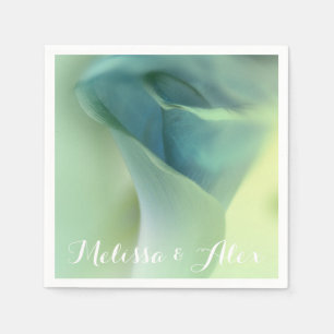 Romantische Blume in den blauen Tönen - Serviette